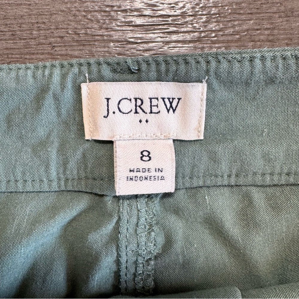J. Crew Green Denim Mini Skirt Boho 8 - Picture 8 of 11